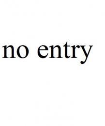 noentry