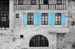 3 pairs of blue shutters