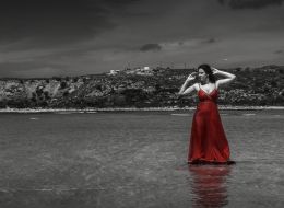 red in the sea