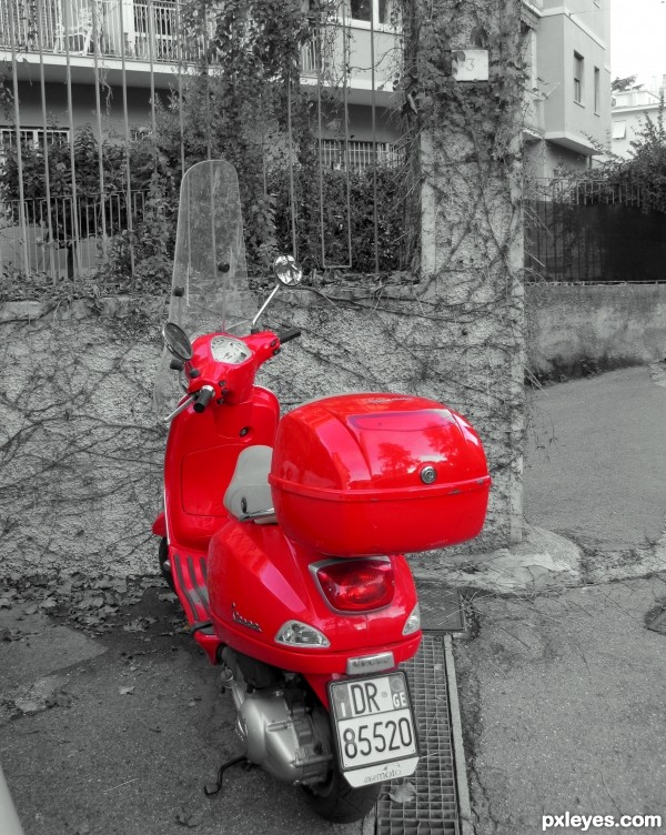 red vespa