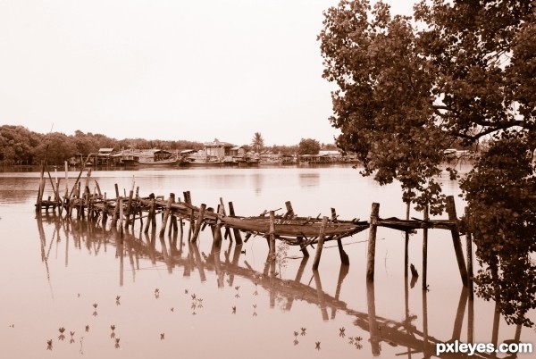 river & poor jetty