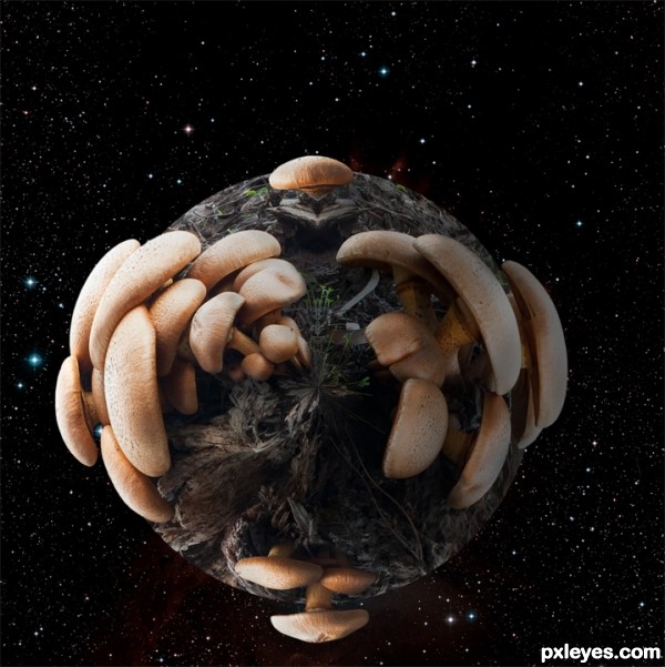 Creation of Mushroom planet moon: Step 6