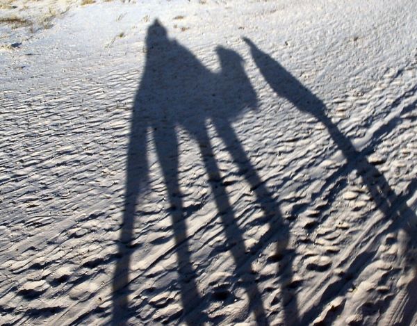 Walking on the sand