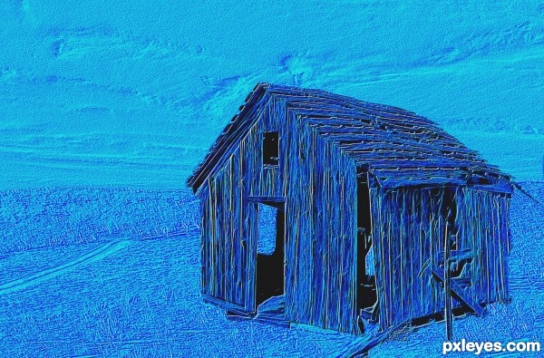Lonely Blue Shack