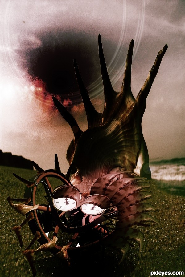 Creation of Bad day at beach: Step 8