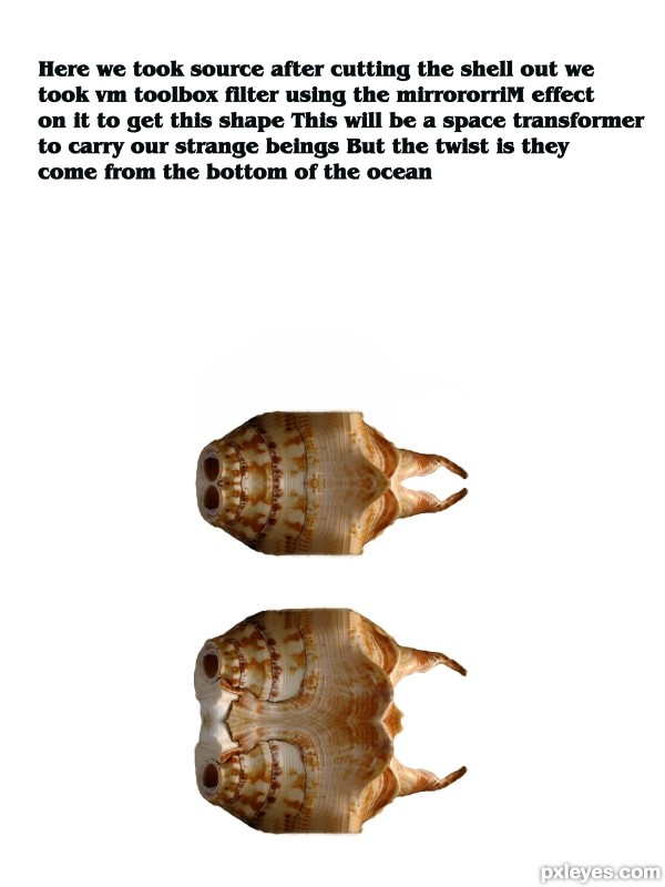 Creation of They came from down under sea: Step 2