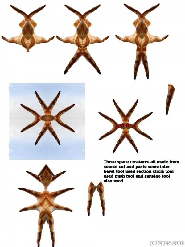 Creation of They came from down under sea: Step 3