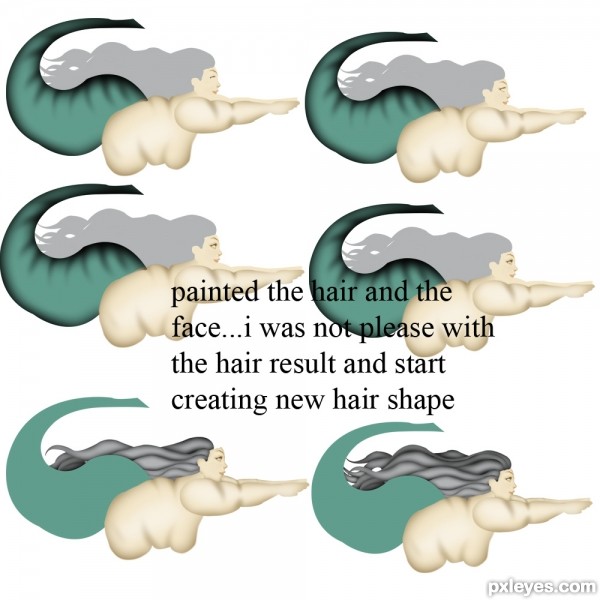 Creation of BBM or Big Beautiful Mermaid: Step 4