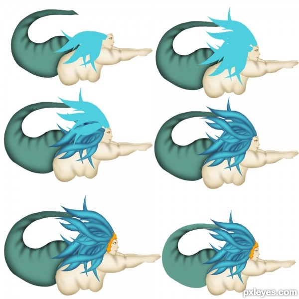 Creation of BBM or Big Beautiful Mermaid: Step 5