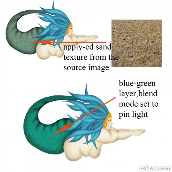 Creation of BBM or Big Beautiful Mermaid: Step 6