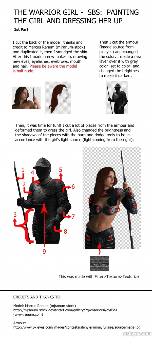 Creation of The Warrior Girl: Step 1