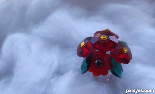 crystal flower vase