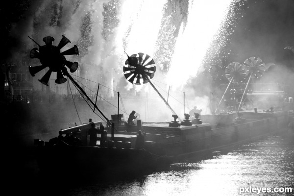 Fireworks boat