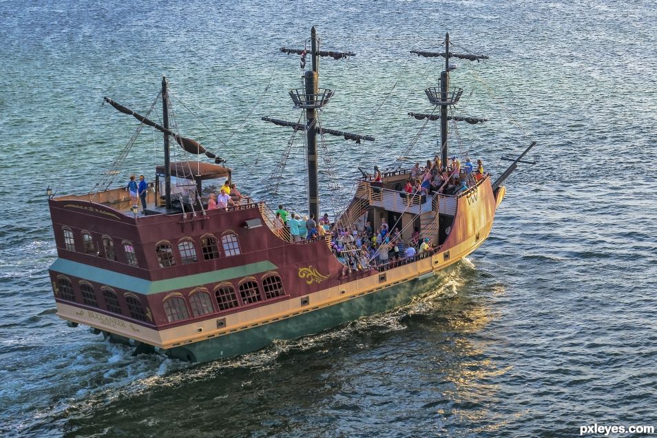 A boat in the Gulf of Mexico