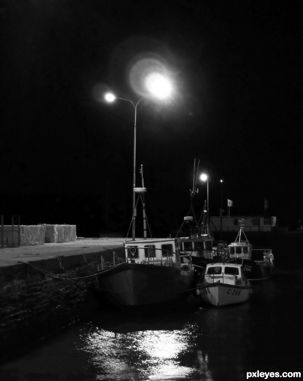 Boats at midnight