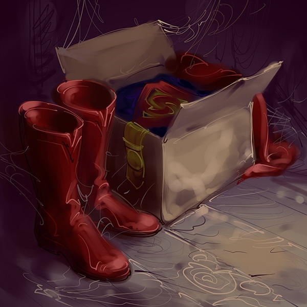 Creation of red boots: Final Result