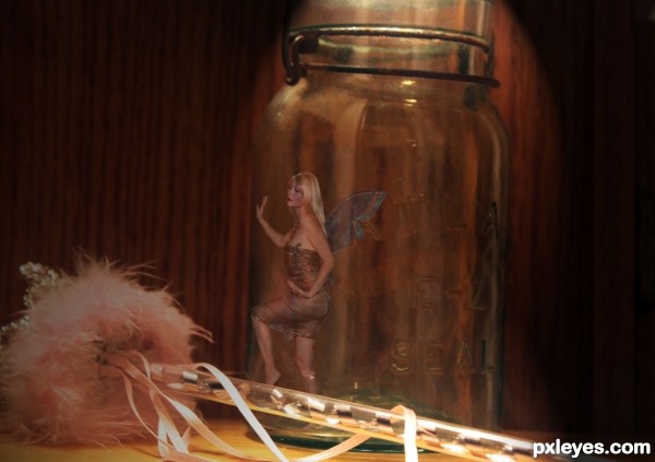 Creation of A Fairy in a Pickle Jar: Final Result