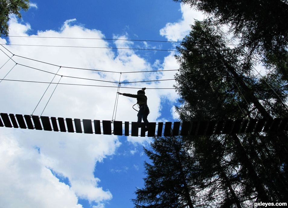 the Tibetan bridge