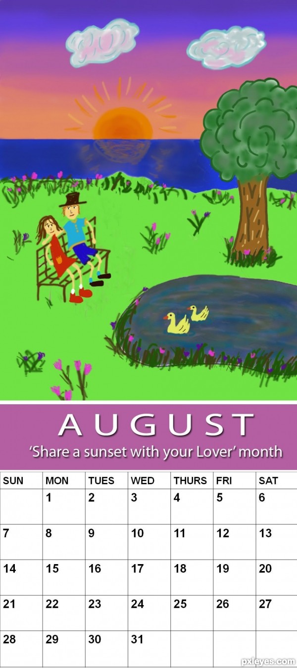 August : National Share a Sunset with your Lover Month