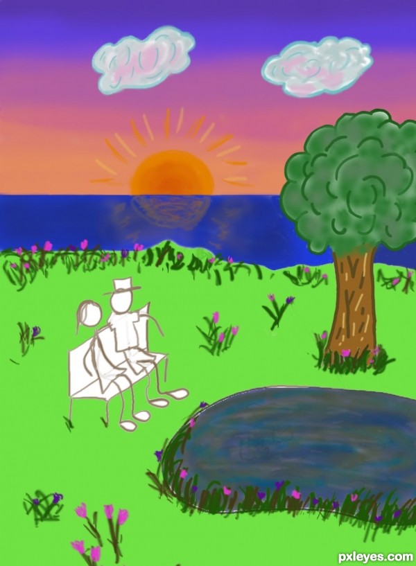 Creation of August : National 'Share a Sunset with your Lover' Month: Step 4