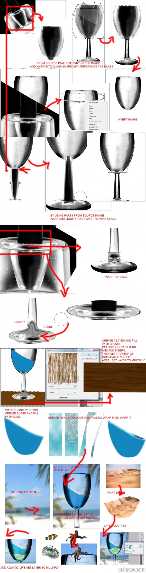 Creation of Aqua Surreal: Step 1