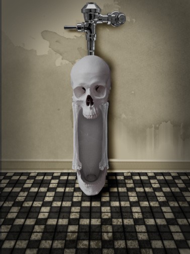 Creation of skull urinal: Final Result