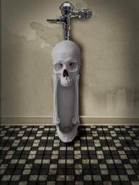 skull urinal