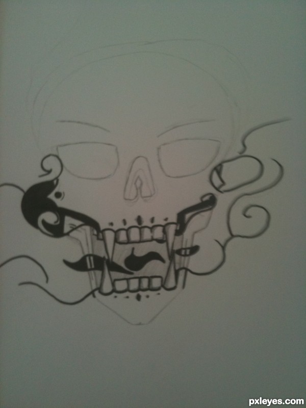 Creation of Smoky Skull: Step 2