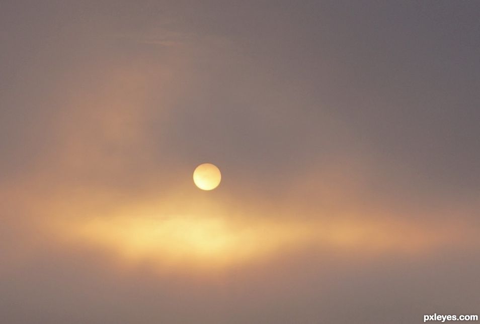 Sun in fog