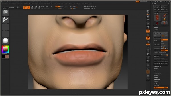 Creation of skin render: Step 16