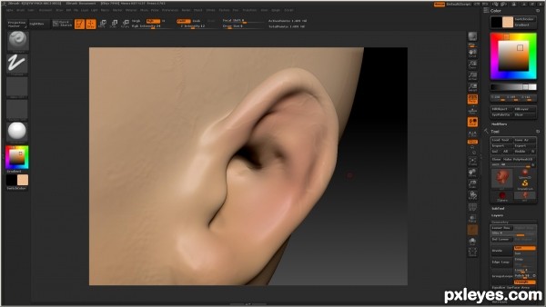 Creation of skin render: Step 17