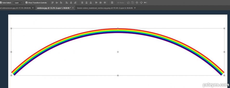 Creation of Rainbow and zebrunicorn: Step 3