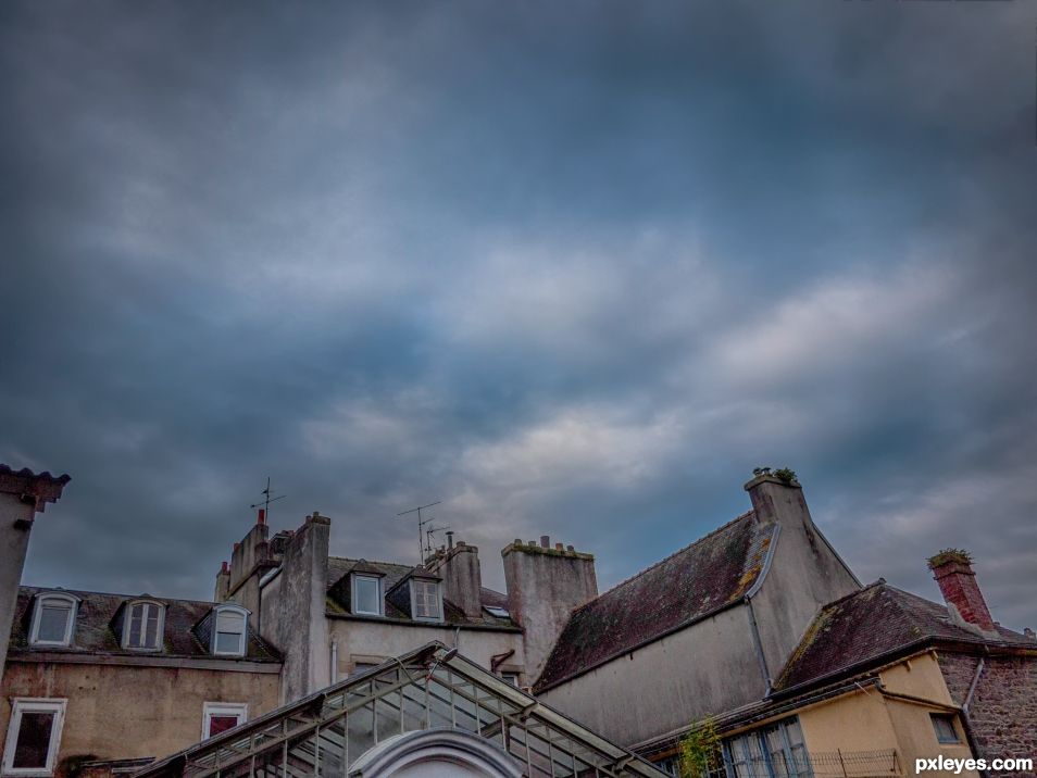 Looking up, along the river