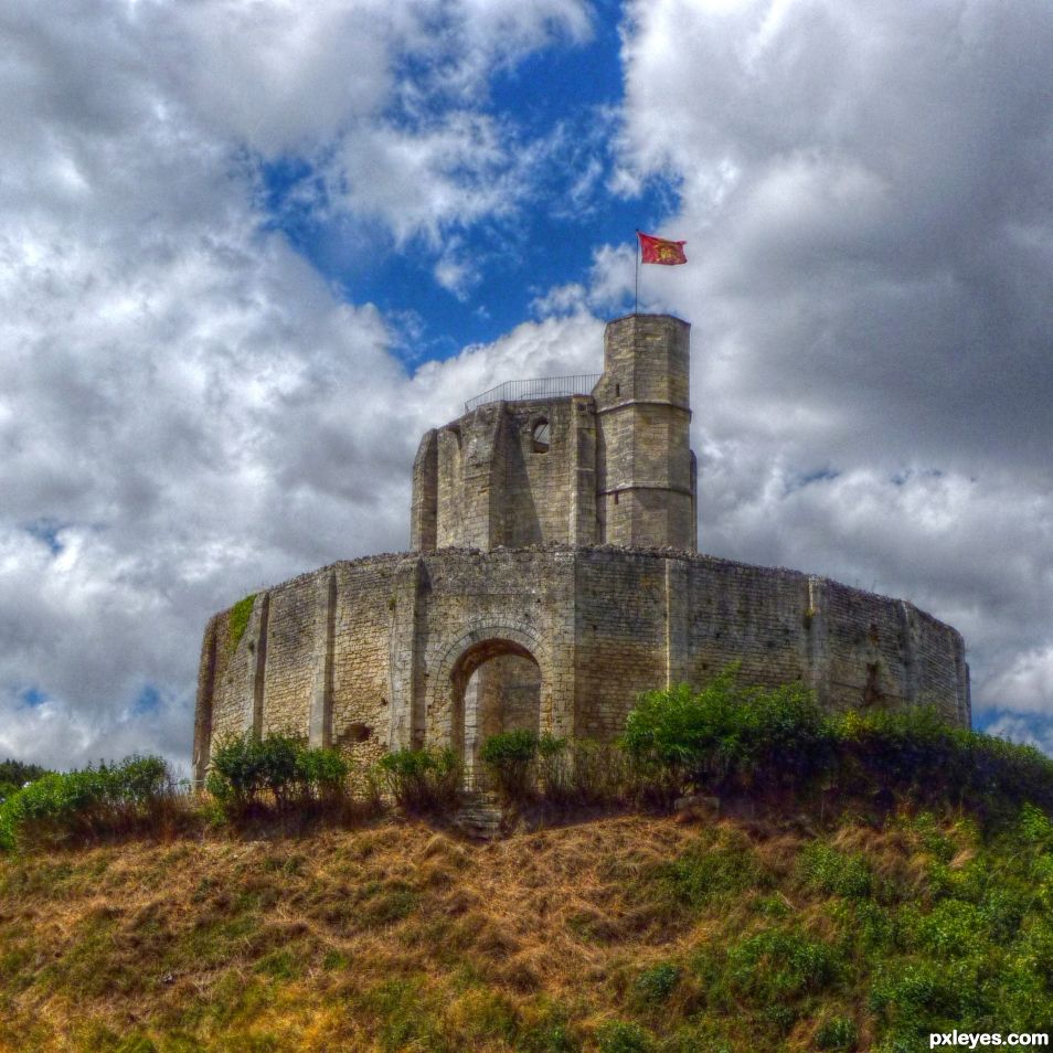 Old castle and blue sky