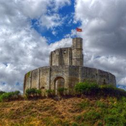 Old castle and blue sky