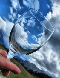 a glass of clouds