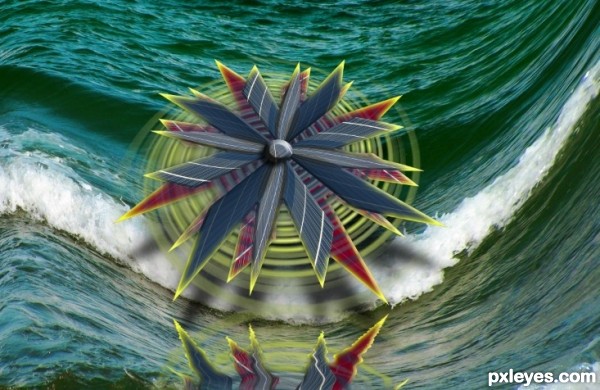 Creation of Post Card Pinwheels: Step 6