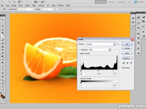 Creation of lime,orange and grape fruits: Step 14