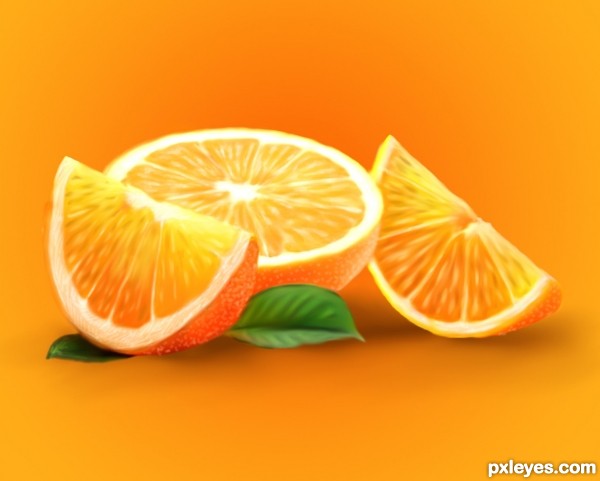 Creation of lime,orange and grape fruits: Step 23