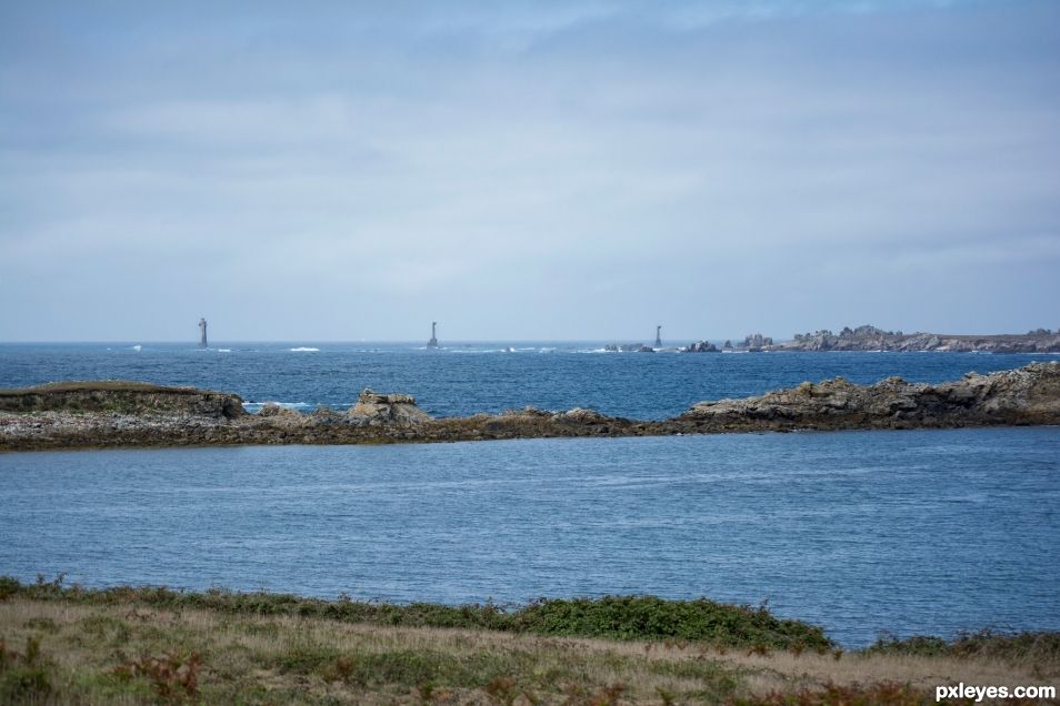 The rocky sea shore of Brittany 