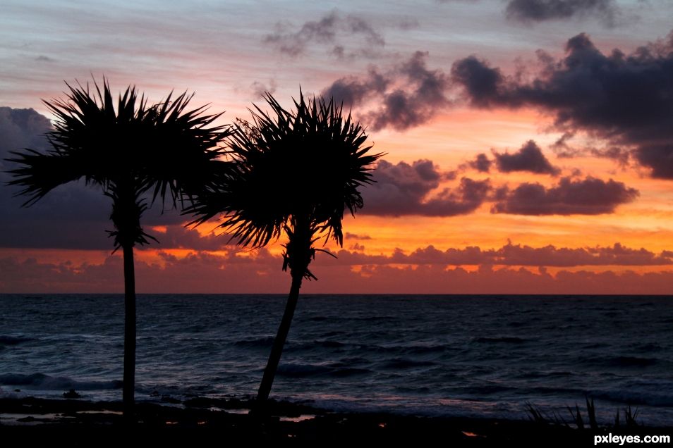 Sunrise on the Caribbean Sea