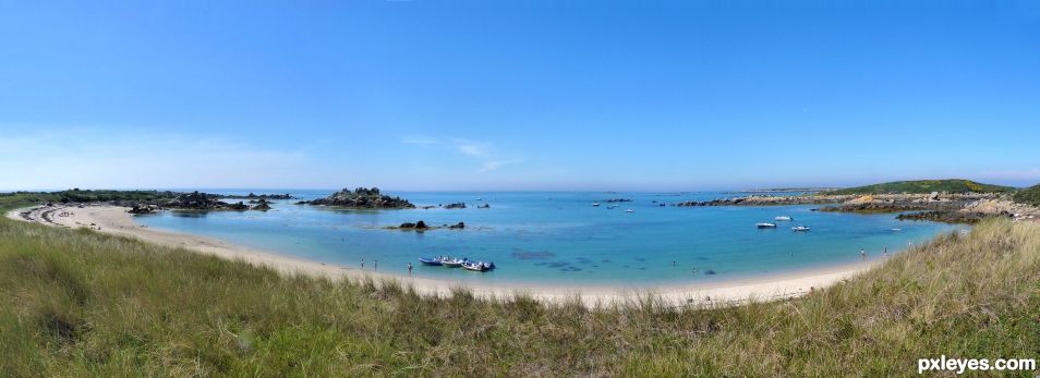 Little beach in Chausey archipelago