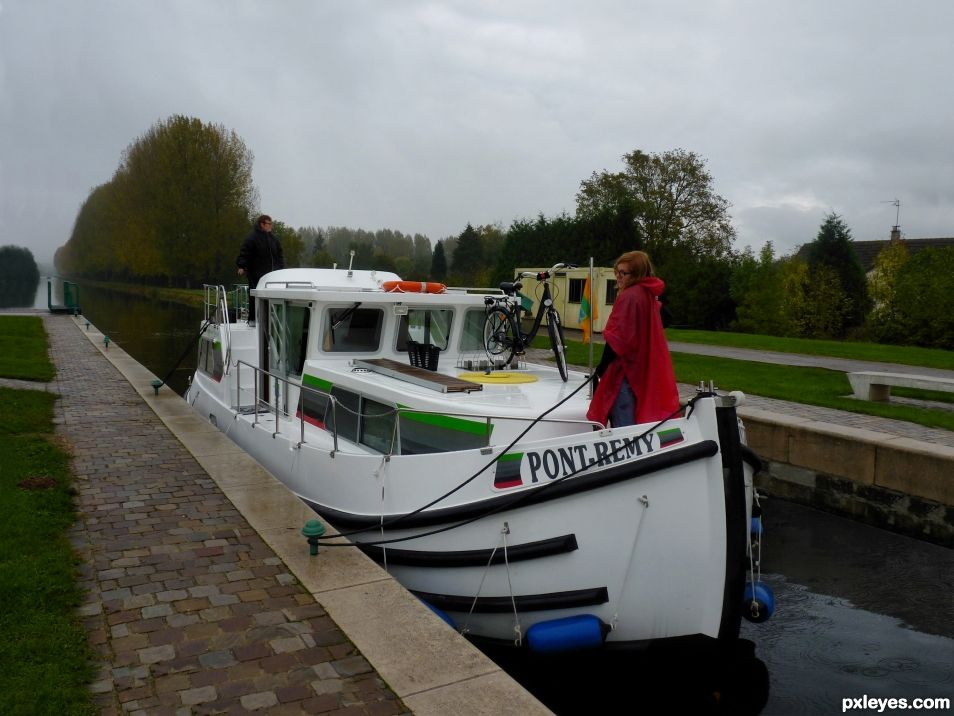 River cruising in the rain