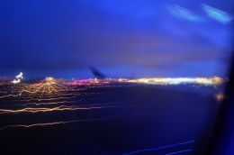 Roissy airport by night