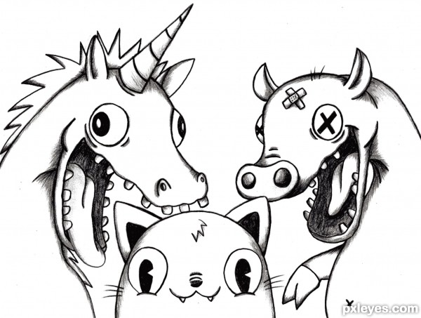 The Unicorn, Pig, and Cat