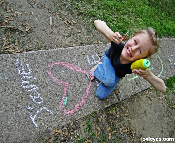 happy go lucky with chalk 
