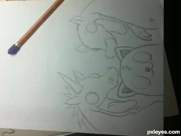 Creation of The Unicorn, Pig, and Cat: Step 1