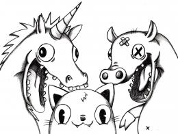 The Unicorn, Pig, and Cat Picture