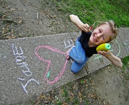 happy go lucky with chalk 