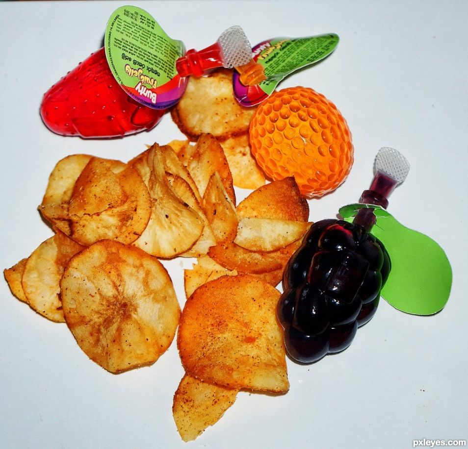 Cassava Chips with Drinking Jelly